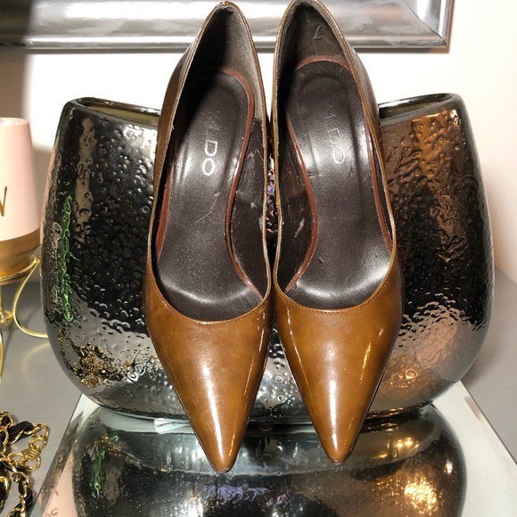 ALDO Brown Pointed Toe Heels Women’s Shoes - Picture 8 of 8